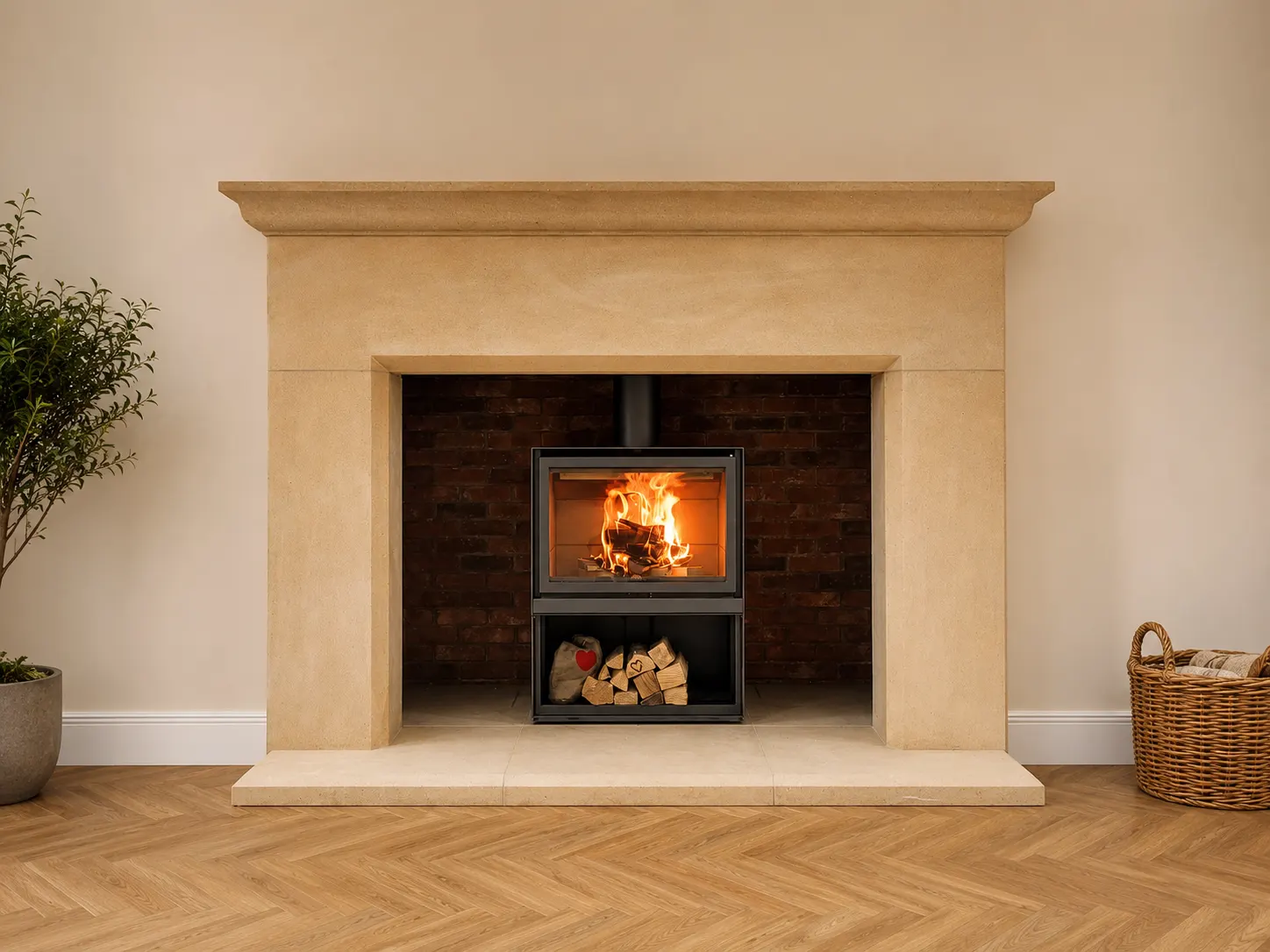 Stuv wood burning stove installation in Wilmslow Cheshire by On Fire Inc